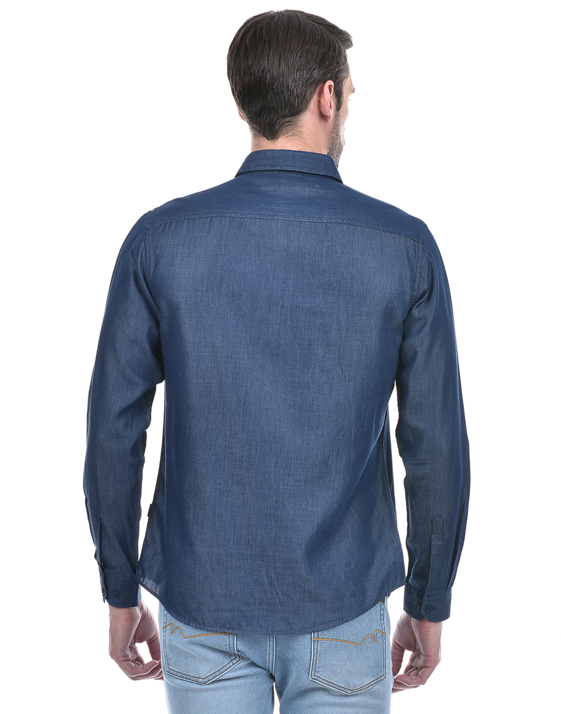 Numero Uno Men Solid Blue Shirt